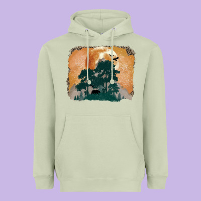 Wilderness Leopard Heavyweight Hoodie Designed By Maliassmallbusiness