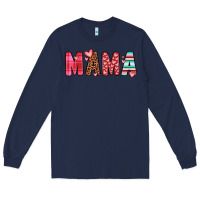 Navy mama Long Sleeve Tee - JahusDesignShop