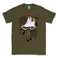 Army Green freak ghost halloween Classic Tee - BundleAndBundleShop