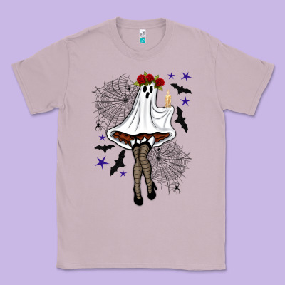 Freak Ghost Halloween Classic Tee Designed By Bundleandbundleshop