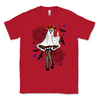 Red freak ghost halloween Classic Tee - BundleAndBundleShop