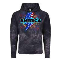 Cloud Black America with lightning bolt Vintage Hoodie - Zillion Design Studio
