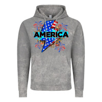 Cloud Rock America with lightning bolt Vintage Hoodie - Zillion Design Studio