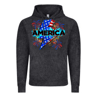 Vintage Black America with lightning bolt Vintage Hoodie - Zillion Design Studio
