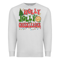 Dove Grey holly jolly cheerleader Premium Sweatshirt - MaliasSmallBusiness