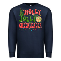 Navy holly jolly cheerleader Premium Sweatshirt - MaliasSmallBusiness