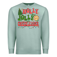 Seafoam holly jolly cheerleader Premium Sweatshirt - MaliasSmallBusiness
