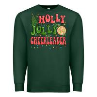Sports Green holly jolly cheerleader Premium Sweatshirt - MaliasSmallBusiness