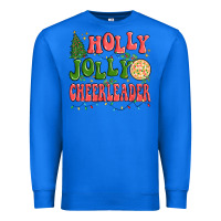True Royal holly jolly cheerleader Premium Sweatshirt - MaliasSmallBusiness