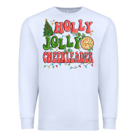 White holly jolly cheerleader Premium Sweatshirt - MaliasSmallBusiness
