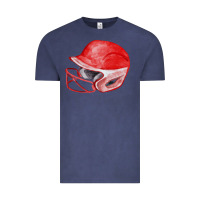 Vintage Denim red softball helmet fa element Vintage Tee - FaDigitalArtStudio