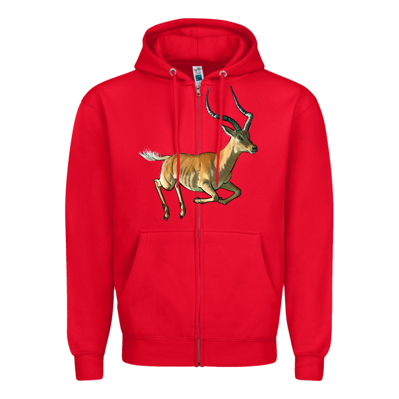Impala Antelope Illustrations Zipper Hoodie by LillyAllenDesigns | Teevron