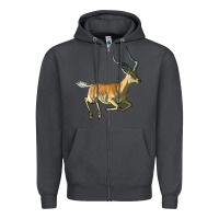 Smoke Impala Antelope Illustrations Zipper Hoodie - LillyAllenDesigns