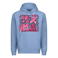Colony Blue Breast Cancer Awareness mama ribbon Premium Hoodie - LillyAllenDesigns