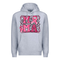 Heather Grey Breast Cancer Awareness mama ribbon Premium Hoodie - LillyAllenDesigns