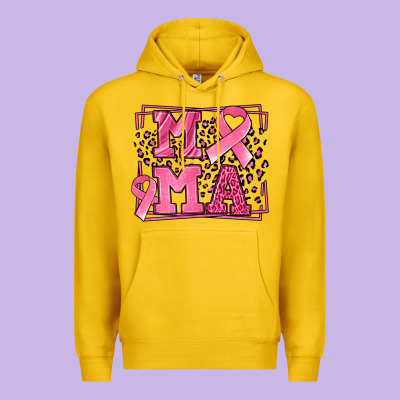Breast Cancer Awareness Mama Ribbon Premium Hoodie Designed By Lillyallendesigns