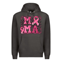 Smoke Breast Cancer Awareness mama ribbon Premium Hoodie - LillyAllenDesigns