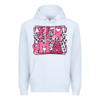 White Breast Cancer Awareness mama ribbon Premium Hoodie - LillyAllenDesigns