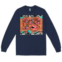 Navy pucker up Long Sleeve Tee - JahusDesignShop