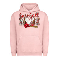 Pigment Salmon Baseball Mom Urban Hoodie - NancyCooperArtShop
