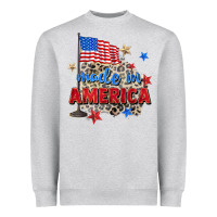 Heather Grey made in america Heavyweight Sweatshirt - Zillion Design Studio