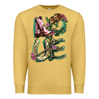 Antique Gold love boots horseshoe cowboy Premium Sweatshirt - NancyCooperArtShop