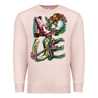 Pale Pink love boots horseshoe cowboy Premium Sweatshirt - NancyCooperArtShop