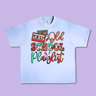 Old School Playlist Cassette Urban Heavy Tee Designed By Fadigitalartstudio