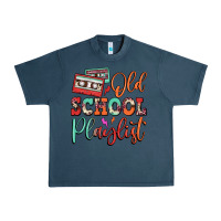 Midnight Navy old school playlist cassette Urban Heavy Tee - FaDigitalArtStudio