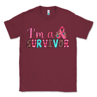 Burgundy i'm a survivor Classic Tee - JahusDesignShop