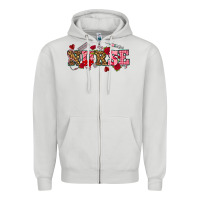 Dove Grey valentines day nurse Zipper Hoodie - NancyCooperArtShop