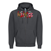 Smoke valentines day nurse Zipper Hoodie - NancyCooperArtShop