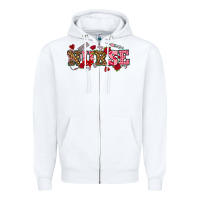 White valentines day nurse Zipper Hoodie - NancyCooperArtShop