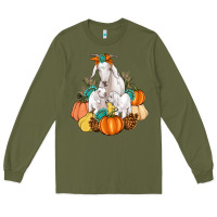Army Green Goat family fall pumpkins gemstone Long Sleeve Tee - Artiststas