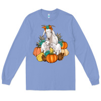 Colony Blue Goat family fall pumpkins gemstone Long Sleeve Tee - Artiststas