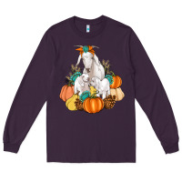 Plum Goat family fall pumpkins gemstone Long Sleeve Tee - Artiststas
