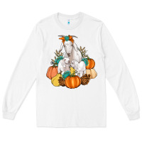 White Goat family fall pumpkins gemstone Long Sleeve Tee - Artiststas