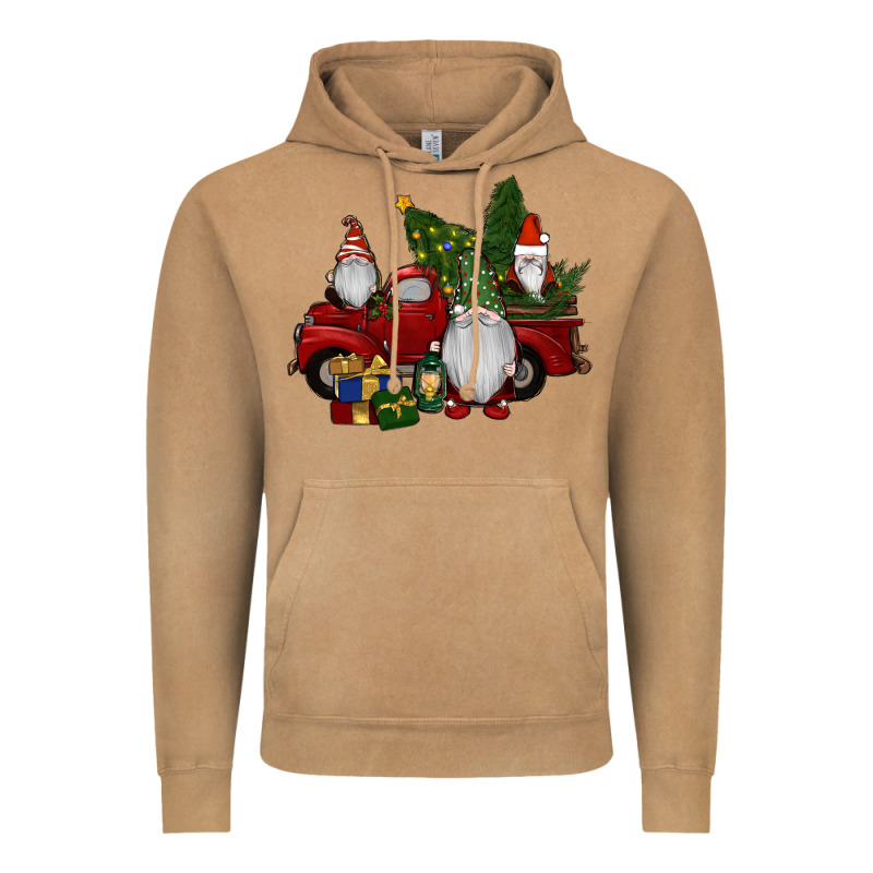 Christmas Gnomes With Truck Vintage Hoodie by RanaPortraitStore | Teevron