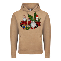 Vintage Coffee christmas gnomes with truck Vintage Hoodie - RanaPortraitStore