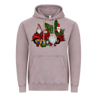 Vintage Zinc christmas gnomes with truck Vintage Hoodie - RanaPortraitStore