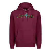 Burgundy christmas cross Premium Hoodie - AdoDesignShop