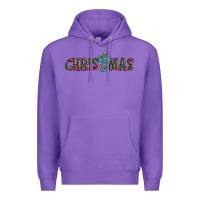 Purple christmas cross Premium Hoodie - AdoDesignShop