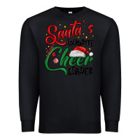 Black santa s favorite cheer leader Premium Sweatshirt - MaliasSmallBusiness