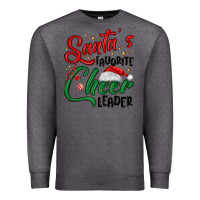 Charcoal Heather santa s favorite cheer leader Premium Sweatshirt - MaliasSmallBusiness