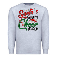 Heather Grey santa s favorite cheer leader Premium Sweatshirt - MaliasSmallBusiness