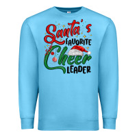 Ocean Blue santa s favorite cheer leader Premium Sweatshirt - MaliasSmallBusiness