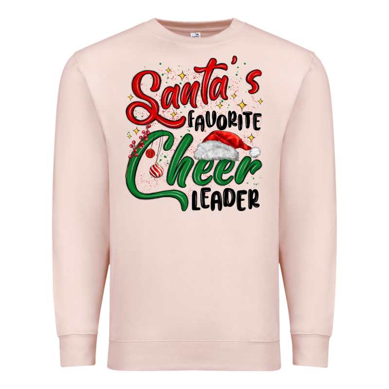 Santa S Favorite Cheer Leader Premium Sweatshirt by MaliasSmallBusiness | Teevron