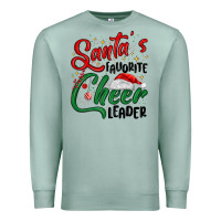 Seafoam santa s favorite cheer leader Premium Sweatshirt - MaliasSmallBusiness