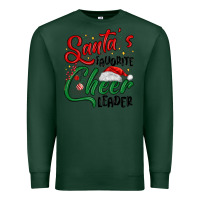 Sports Green santa s favorite cheer leader Premium Sweatshirt - MaliasSmallBusiness