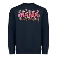 Navy mama all day everyday Heavyweight Sweatshirt - Zillion Design Studio